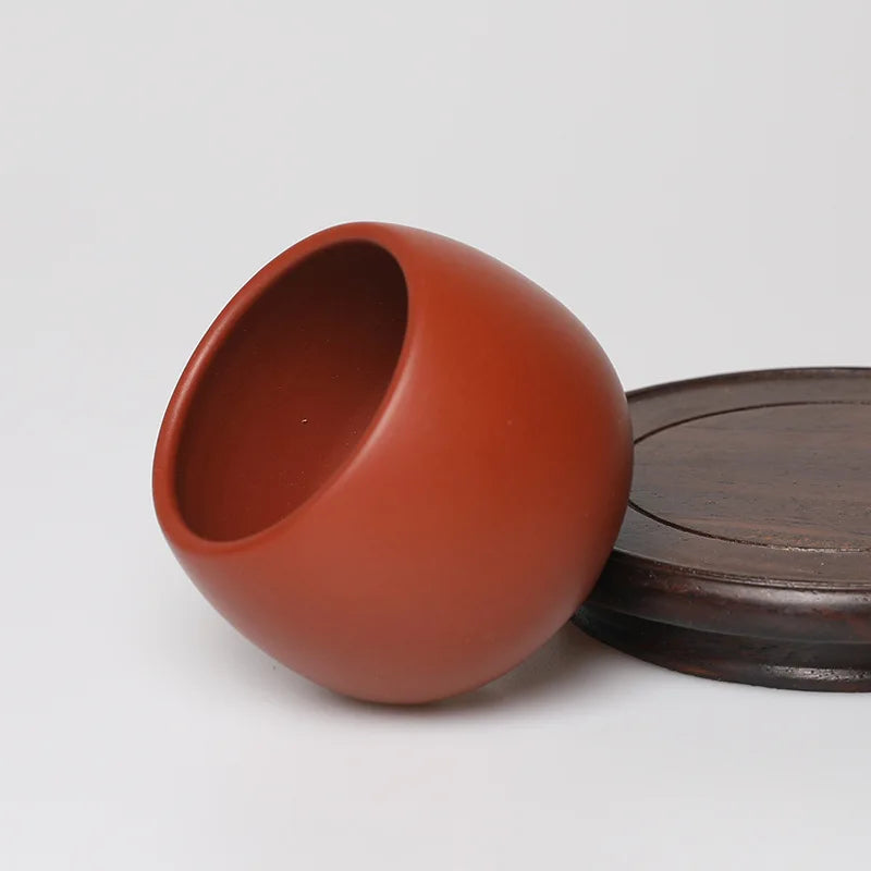80ml Vintage dahongpao Purple Clay Tea Cup Traditional Tea Accessories Portable Tea Bowl Home Personal Single Cup Zisha Teacup