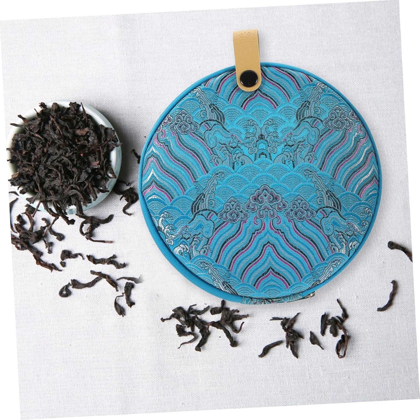 Happyyami Box Pu'er Tea Storage Box Tea Storage Bag Tea Bags Organizer Tea Storage Pouch Loose Tea Organizer Tea Pouch for Packing Chic Tea Bag Tea Packing case Travel Tea Cloth Bulk