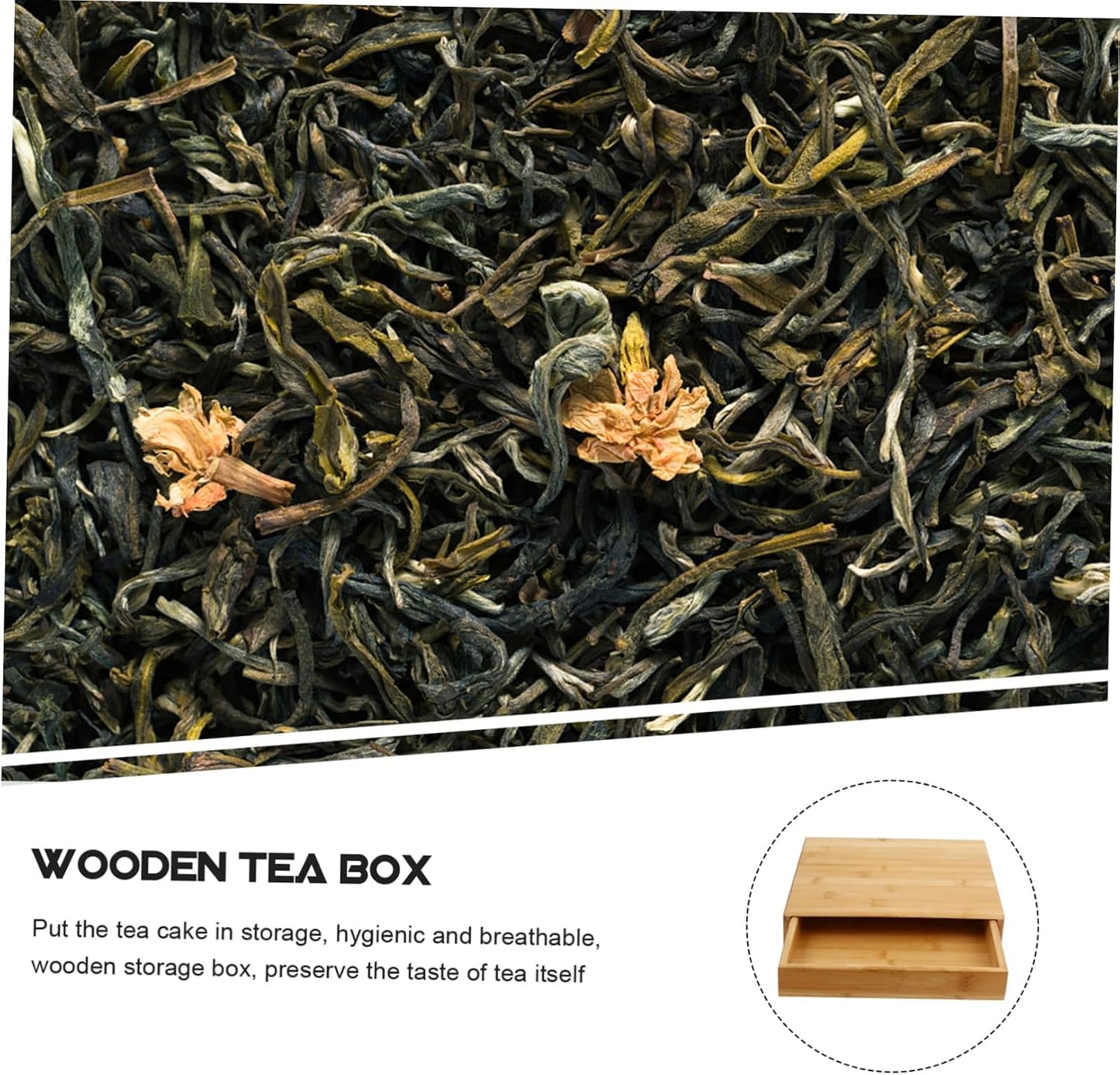 EXQUIMEUBLE 1Pc Box tea cake packaging box sugar organizer rustic cutlery holder puerh tea cake tea bag cabinet tea bag holder Tea Storage tea desktop organizer Wood puppy Multifunction