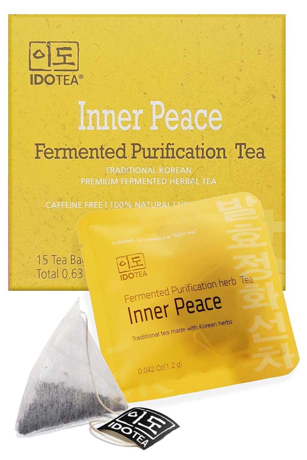 IDO Tea Breathe Heavens Breathing Tea | Organic Korean Fermented Herbal Tea | Breathe Easy Tea for Immune Support | Bedtime Tea | Detox Cleanse Tea Gift Sets (Pack of 1, 15 Tea bags)