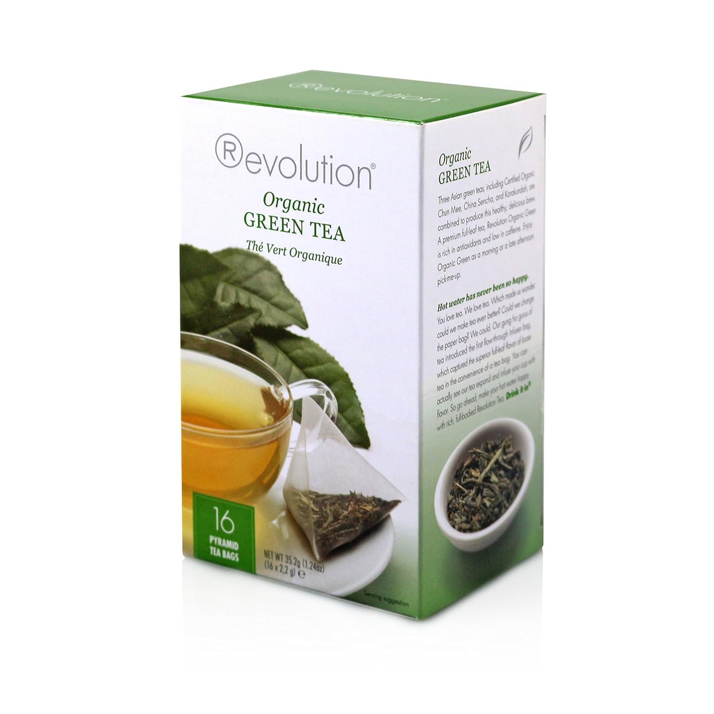 Revolution Tea - Mesh Infuser Full Leaf Tea - Organic Green Tea - 30 Bags