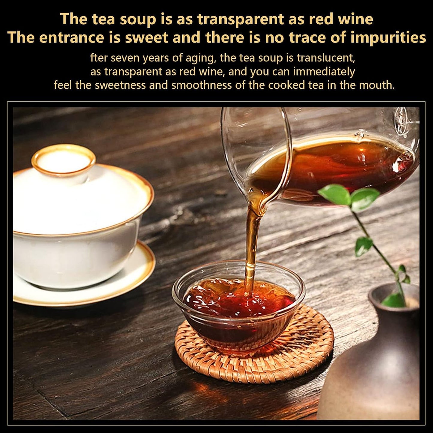 Puerh Tea,Organic Pu'erh Tea Bags,Bang Hai Loose Leaves Yunnan Big Leaves Green Tea,Chinese Tea,6.3oz Puerh Tea Pu erh tea,for Morning Afternoon Party, for Gift Giving
