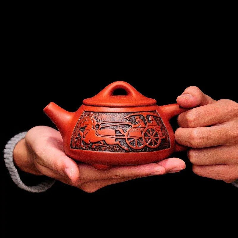 330ml Purple Clay Kung Fu Teapot Yixing Kettle Clay Pot for Tea Teapots Puer Tea Pot and Cup Set Samovar Coffeeware Teaware Pots