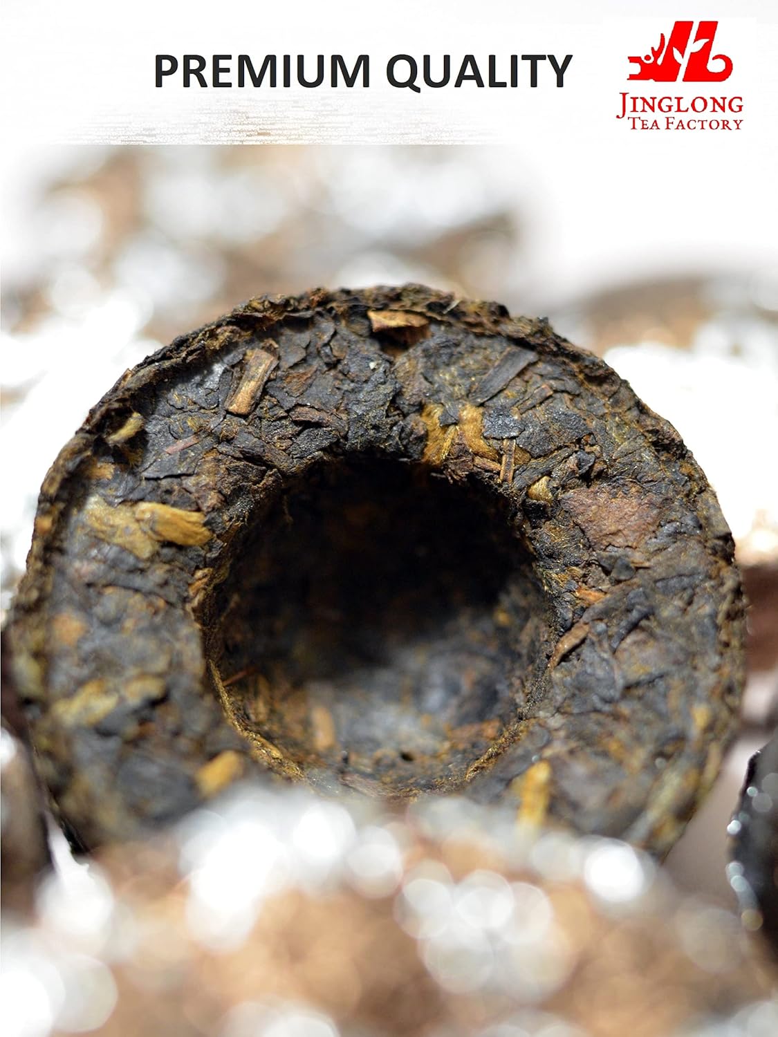 Jinglong Tea Factory - Puerh Tea Mini Tea Cakes (50 Pcs) Ripe Mini Tuocha (8.8 Ounce)