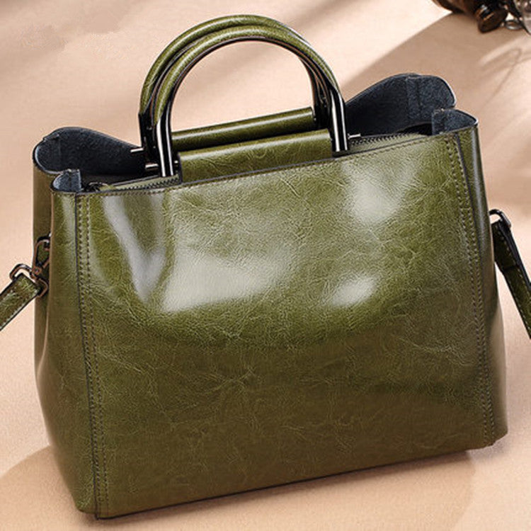 Genuine Leather Large Mom Tote Bag for Women, New Multifunctional Shoulder Crossbody Top Handle Handbag, Versatile Everyday Purse for Ladies