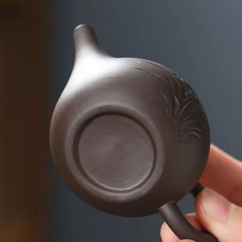 1 PCS Purple Clay Finger Teapot Tea Pet Small Pocket Tea Set Ornaments Tea Accessories Boutique Zishi Pot Tea Table Decoration