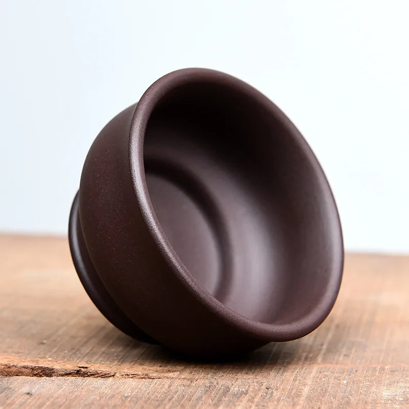 90ml Chinese Yixing Purple Clay Teacup Cup Oolong Tea Handmade Boutique Tea Bowl Master Tea Cup Portable Personal Single Cup