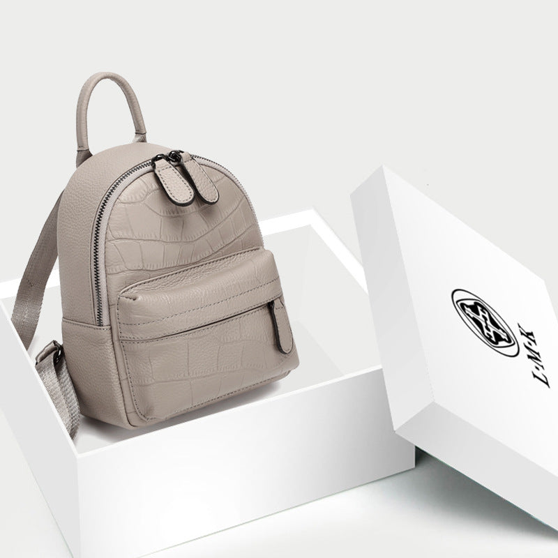 New Arrival Croc-Effect Casual Backpack for Women, A Trendy School Daypack Perfect for Middle School Girls & Everyday Use
