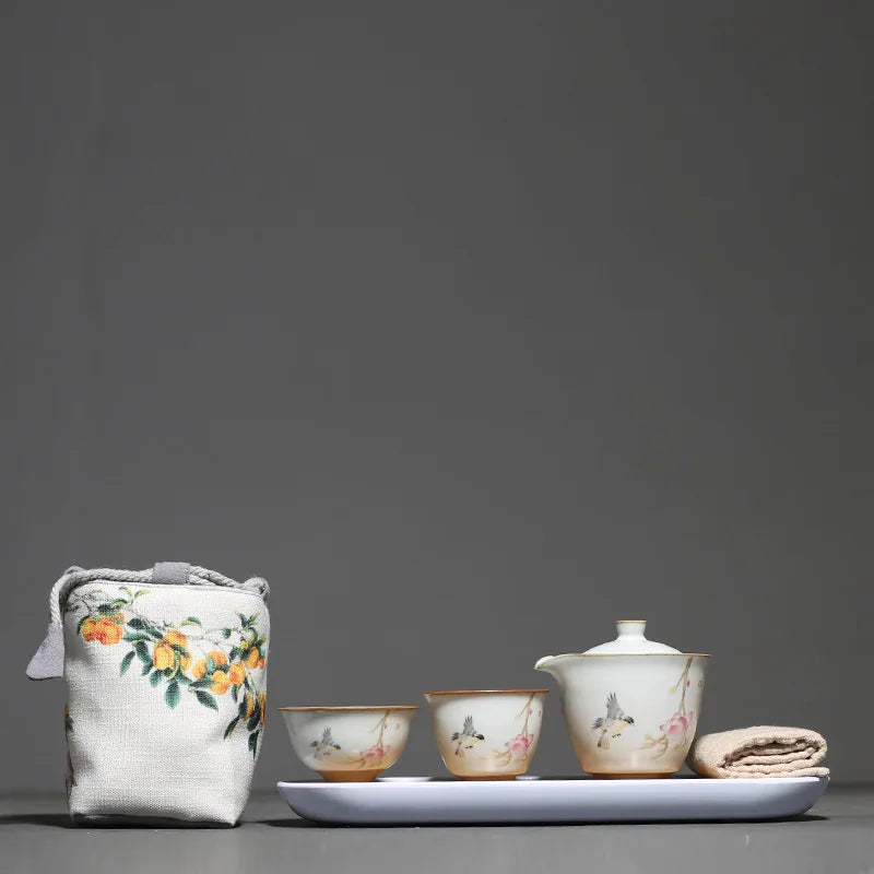 Antique Ceramic Tea Set Chinese Tea Pot and Cup Set Handmade Filter Beauty Tea Infuser Tradition Tea Ceremony Accessories