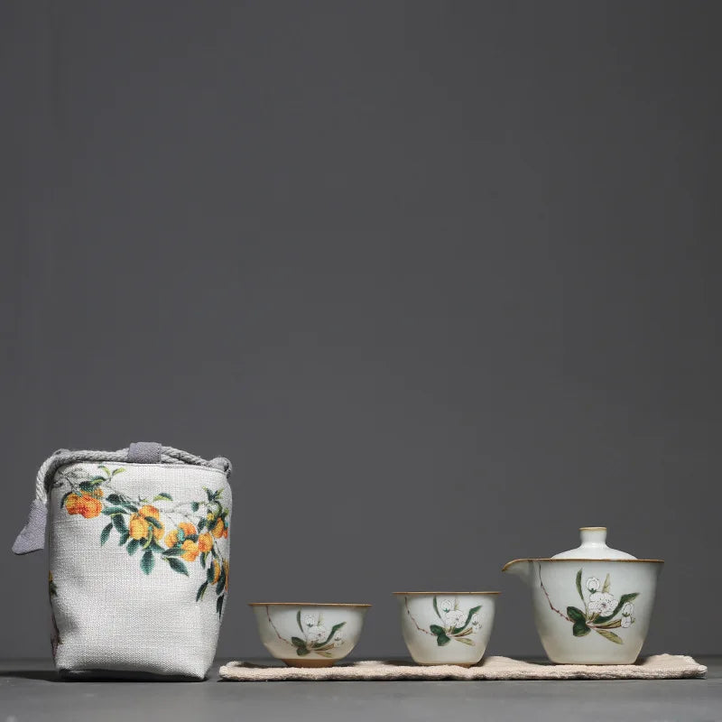 Antique Ceramic Tea Set Chinese Tea Pot and Cup Set Handmade Filter Beauty Tea Infuser Tradition Tea Ceremony Accessories