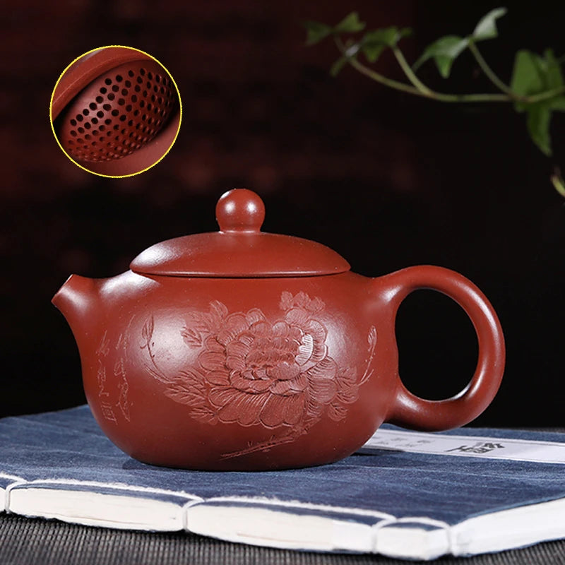 Authentic Yixing Purple Clay Teapot Dahongpao Xishi Tea Pot Handmade Ball Hole Filter Tea Infuser Household Customized Teaware