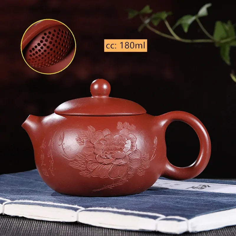 Authentic Yixing Purple Clay Teapot Dahongpao Xishi Tea Pot Handmade Ball Hole Filter Tea Infuser Household Customized Teaware