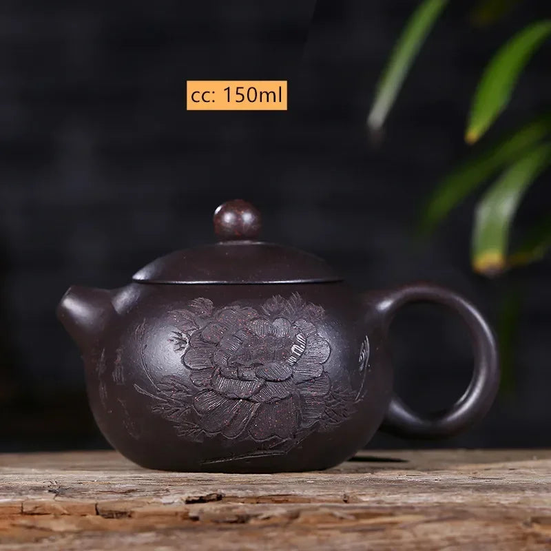 Authentic Yixing Purple Clay Teapot Dahongpao Xishi Tea Pot Handmade Ball Hole Filter Tea Infuser Household Customized Teaware