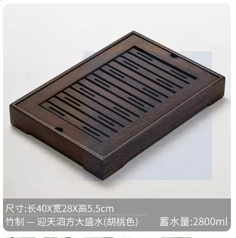 Bamboo Tea Tray Pu'er tea Tea Board  1PC Drainage Water Storage kung-fu Tea Set Tea Table Chinese Tea Room Board Ceremony Tools