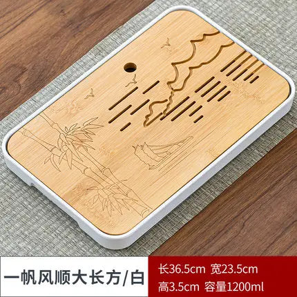 Bamboo Tea Tray Pu'er tea Tea Board  1PC Drainage Water Storage kung-fu Tea Set Tea Table Chinese Tea Room Board Ceremony Tools