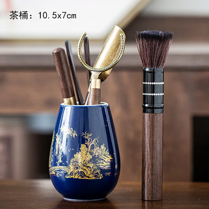 Black Sandalwood Tea Set, Tea Ceremony, Six Gentlemen Suit, Tea Making Tools, Clip Needle Spoon, Tea Set, Tea Art Accessories