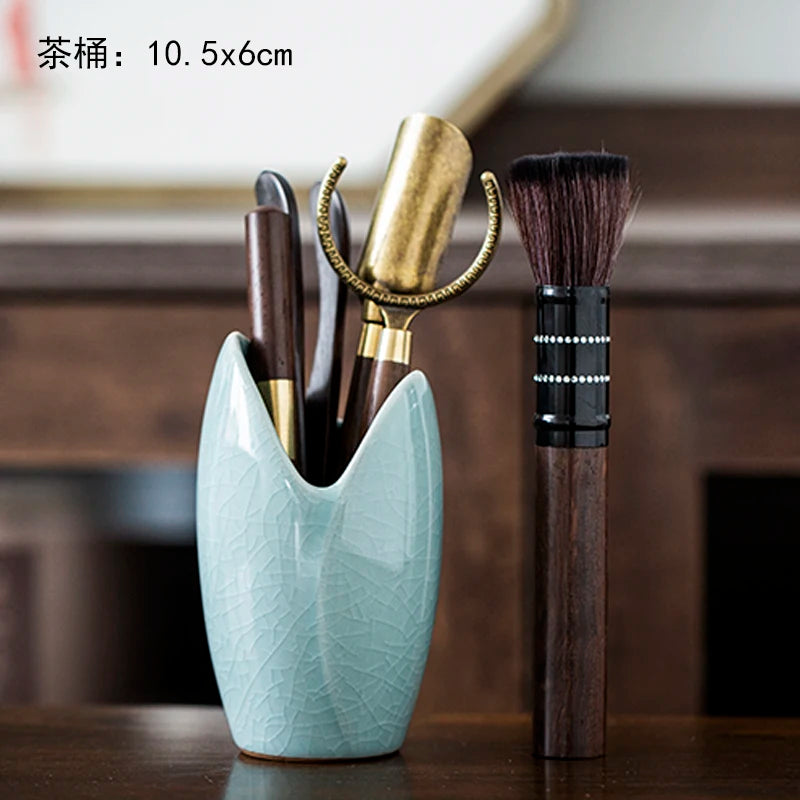 Black Sandalwood Tea Set, Tea Ceremony, Six Gentlemen Suit, Tea Making Tools, Clip Needle Spoon, Tea Set, Tea Art Accessories