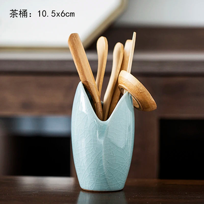 Black Sandalwood Tea Set, Tea Ceremony, Six Gentlemen Suit, Tea Making Tools, Clip Needle Spoon, Tea Set, Tea Art Accessories