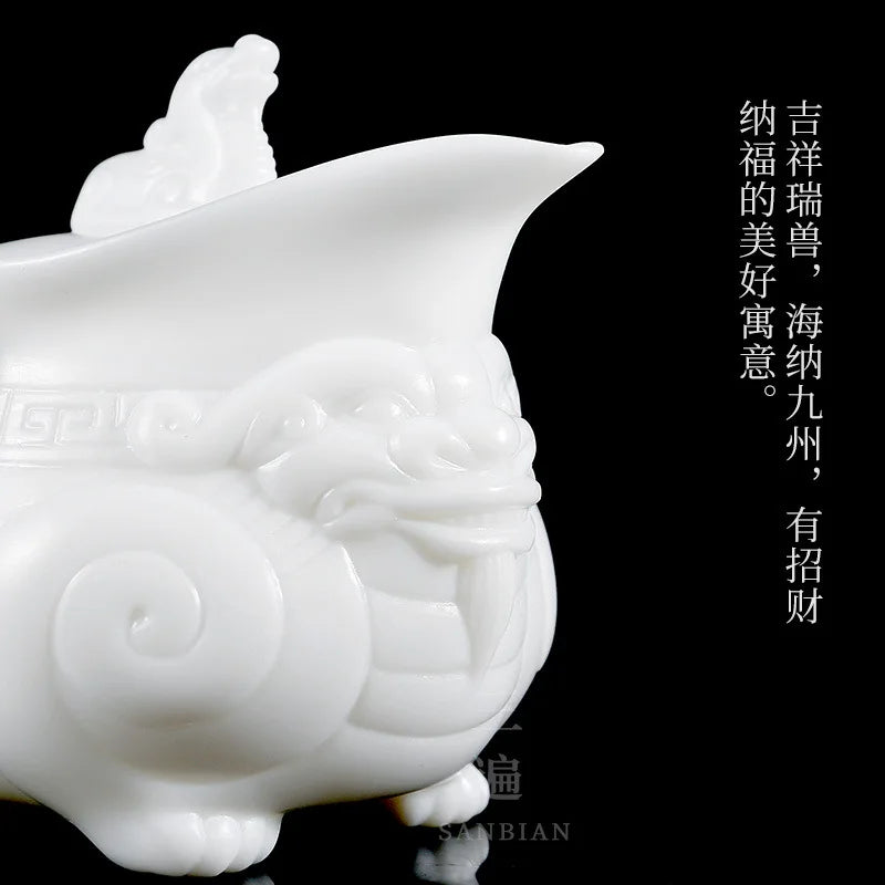 Blanc De Chine Teapot Kung Fu Tea Set Teapot Pot Household Ceramic Single Pot Large Tea Pot