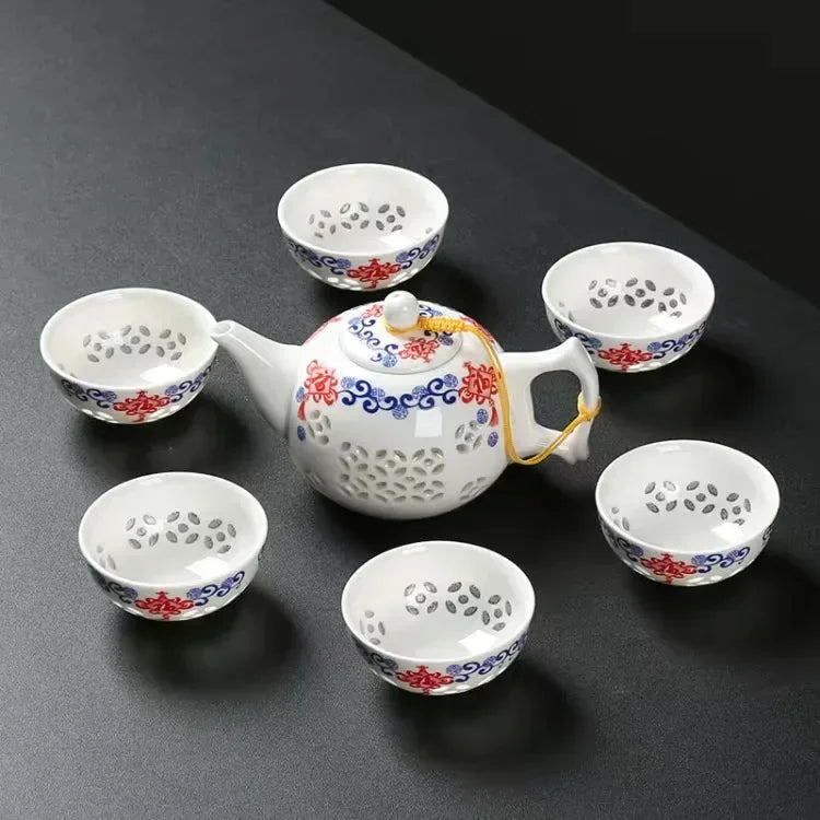Blue White Exquisite Ceramic Teapot Kettles Tea Cup Porcelain Chinese Kung Fu Tea Set Drinkware