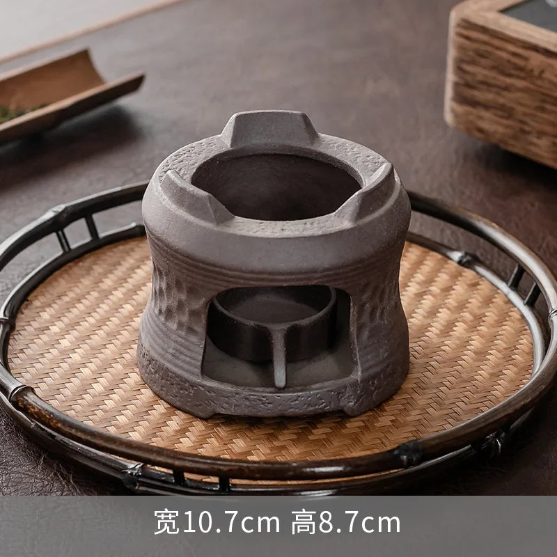 Candle Warming Tea Roaster Fire Wood Heater Stoneware Ceramic Tea Stove Teapot Warmer Heating Insulation Base Teaware Kitchen