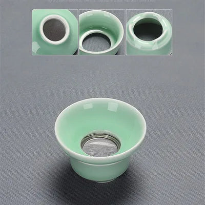 Celadon Kungfu Tea Set, Tea Cup, Teapot Cover Bowl, Tea Washing, Six Gentleman Tea Set, Filter, Single Master Cup, Ashtray