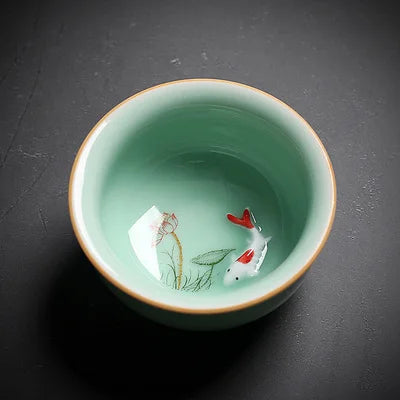 Celadon Kungfu Tea Set, Tea Cup, Teapot Cover Bowl, Tea Washing, Six Gentleman Tea Set, Filter, Single Master Cup, Ashtray