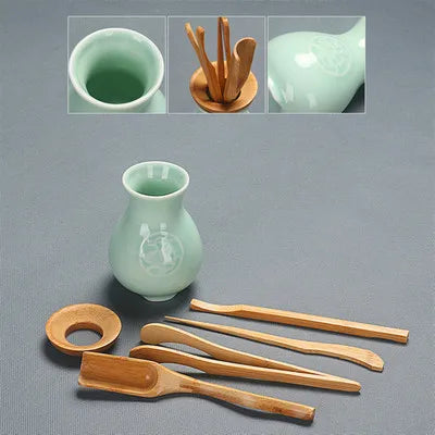 Celadon Kungfu Tea Set, Tea Cup, Teapot Cover Bowl, Tea Washing, Six Gentleman Tea Set, Filter, Single Master Cup, Ashtray