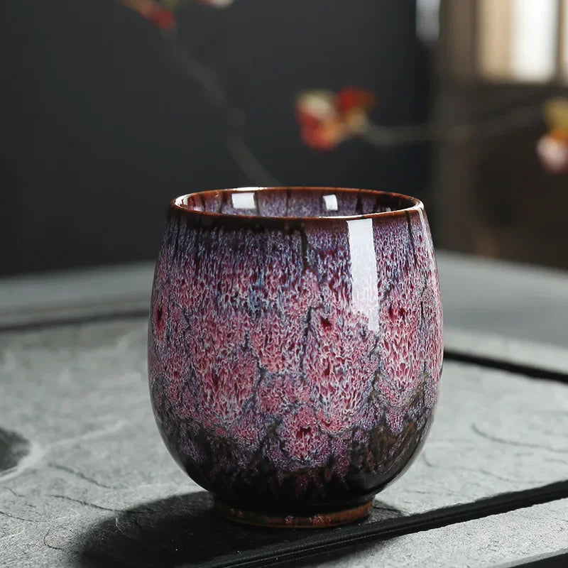 Ceramic 150ML China Tea Cup  Kiln Change Ceramic Home Teacup  Teaware Creative ceramic cups