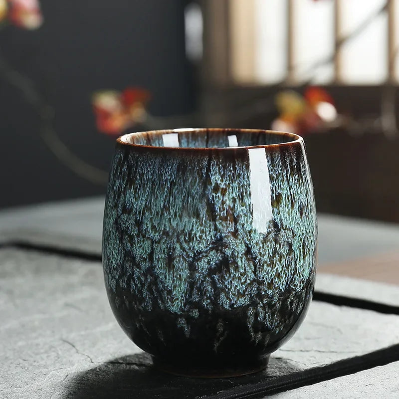 Ceramic 150ML China Tea Cup  Kiln Change Ceramic Home Teacup  Teaware Creative ceramic cups