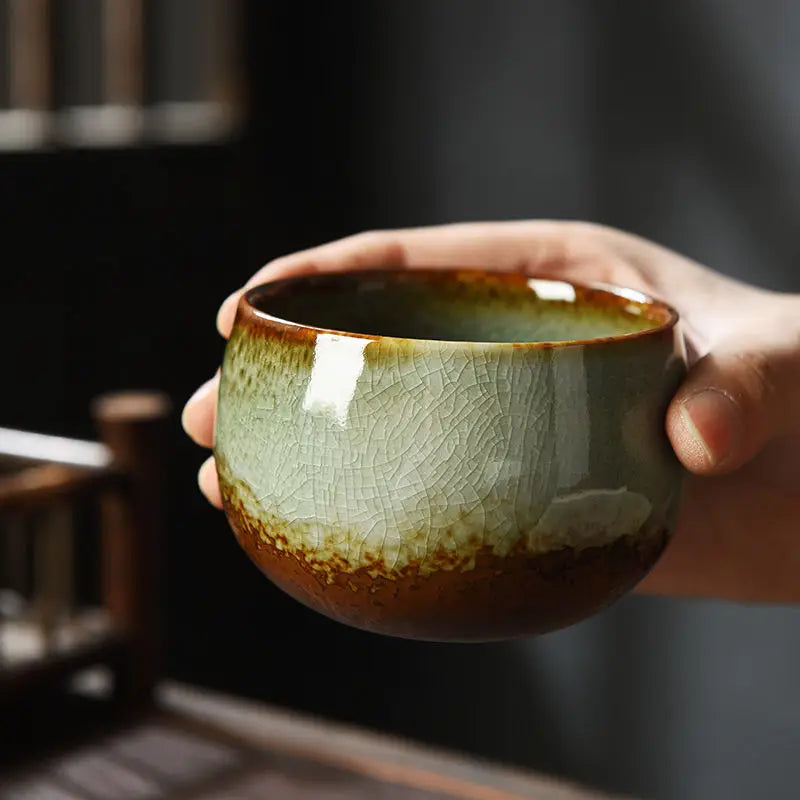 Ceramic Crackle Glaze Teacups, Teaware Cup, Tea Cups, Chinese Tea Set, I162