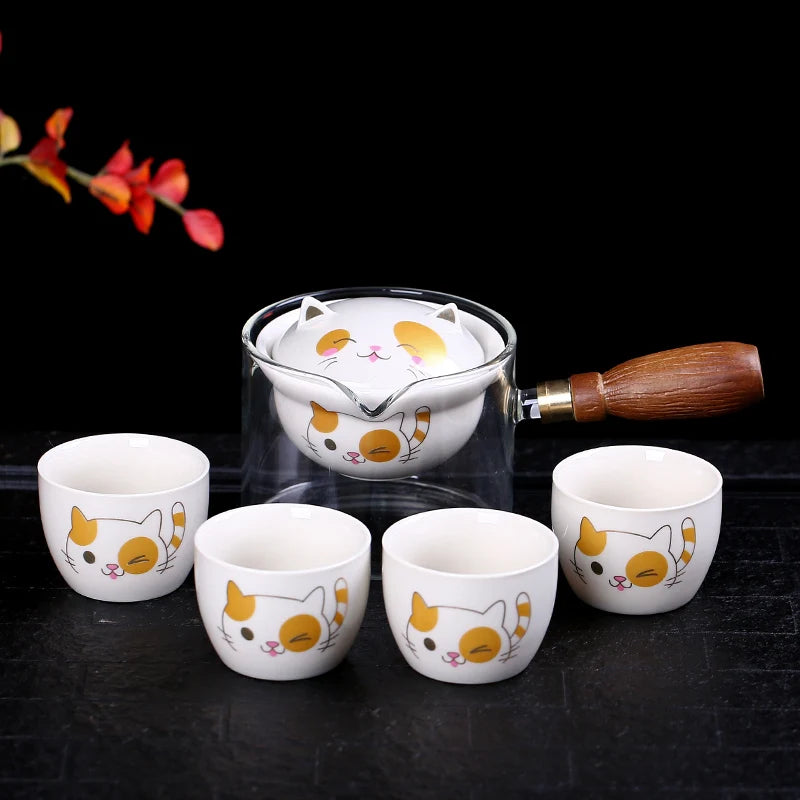 Ceramic Glass Tea Set Tea Maker Teapot Porcelain Chinese Gongfu Tea Set Portable Tea Set Teaware Sets Cup For Tea
