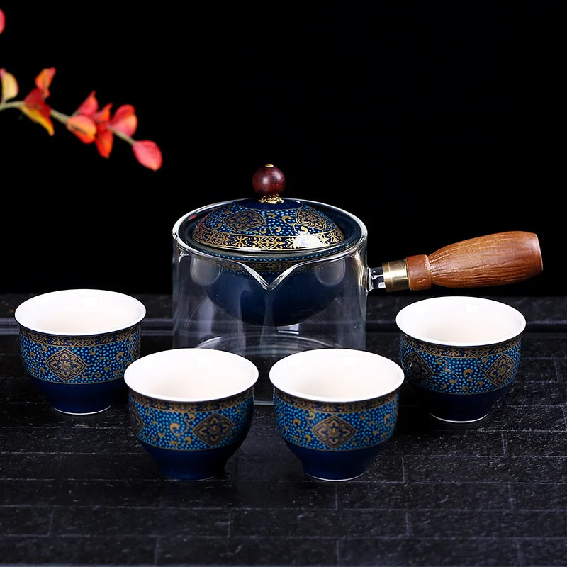 Ceramic Glass Tea Set Tea Maker Teapot Porcelain Chinese Gongfu Tea Set Portable Tea Set Teaware Sets Cup For Tea