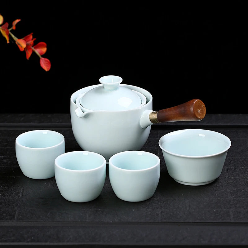 Ceramic Glass Tea Set Tea Maker Teapot Porcelain Chinese Gongfu Tea Set Portable Tea Set Teaware Sets Cup For Tea