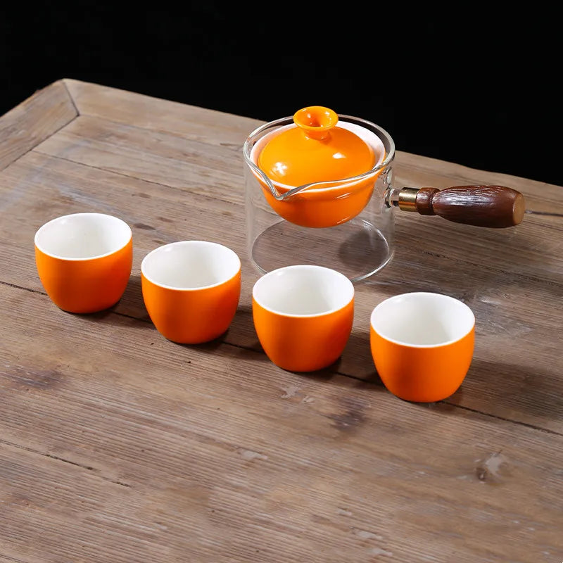 Ceramic Glass Tea Set Tea Maker Teapot Porcelain Chinese Gongfu Tea Set Portable Tea Set Teaware Sets Cup For Tea