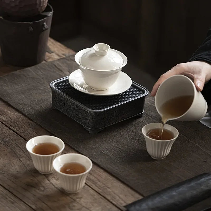 Ceramic Sancai Gaiwan Handmade Tea Tureen Chinese Teacup Hand-painted Flowers Tea Bowl Cups Porcelain Tea  Accessories