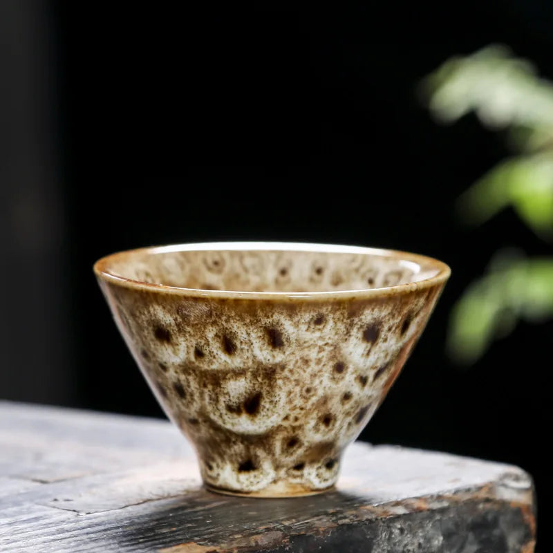 Ceramic Tea Cup Porcelain Teacups Teaware Kung Fu Tea Set Cup Household Kiln Change Glaze Pottery Tea Cup Set of 6