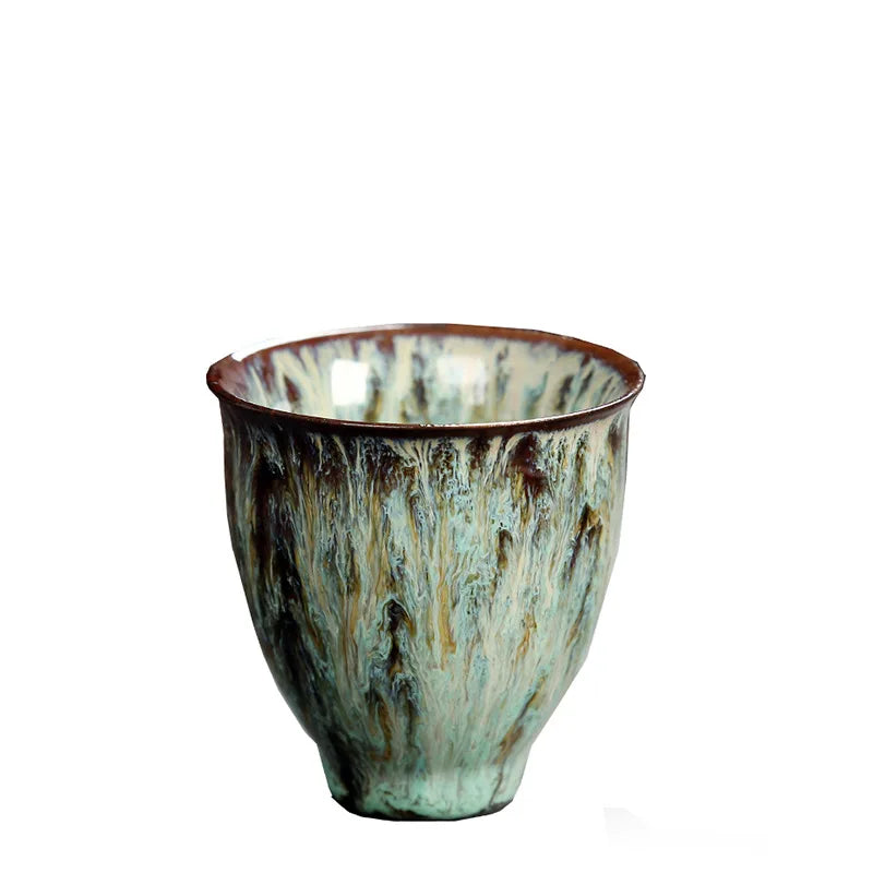 Ceramic Teacup Cups Tea Set with Modern Tea Set Siteel Tazas De Ceramica Creativas China Tea Cup I074