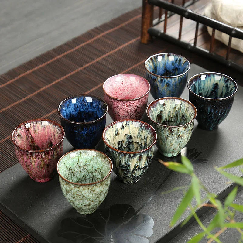 Ceramic Teacup Cups Tea Set with Modern Tea Set Siteel Tazas De Ceramica Creativas China Tea Cup I074