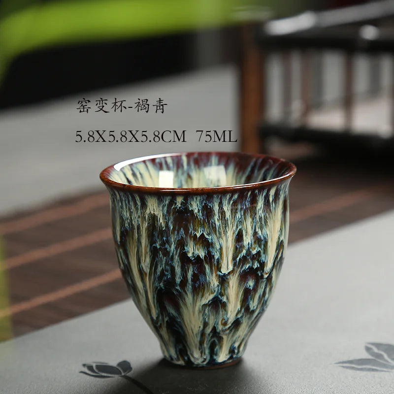 Ceramic Teacup Cups Tea Set with Modern Tea Set Siteel Tazas De Ceramica Creativas China Tea Cup I074