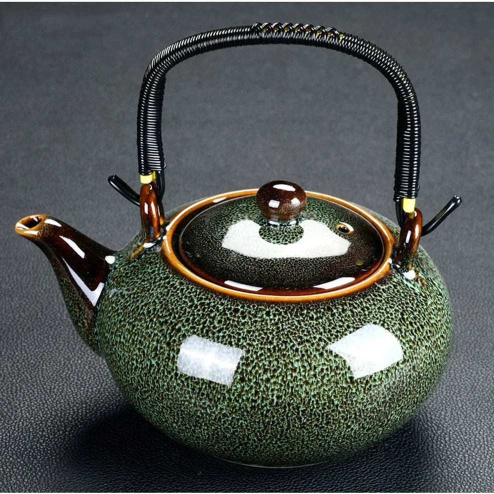 Ceramic Teapot Large 700ML Home Handle Pot Tea Room Accessories Tea Pot Cold Kettle Vintage Celadon Tea Set