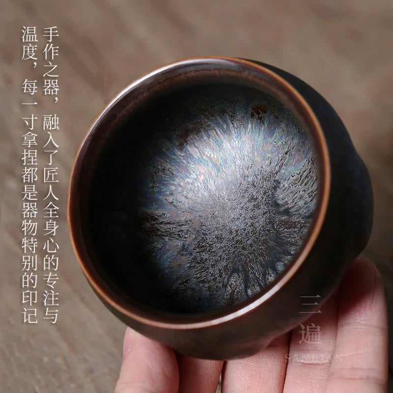 Chen Weicun Jian Zhan Teacup Master Cup Kiln Baked Single Tea Cup Tianmu Tea Cup Kung Fu Teaware Gifts