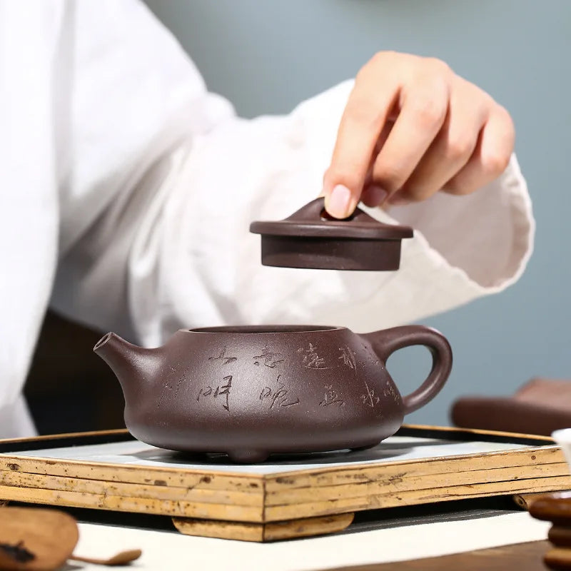 China Yixing Zisha Teapot Purple Clay Pot Home Handmade Kettle Teaware Purple Clay Teapot Tea Utensils Tea Making Tools