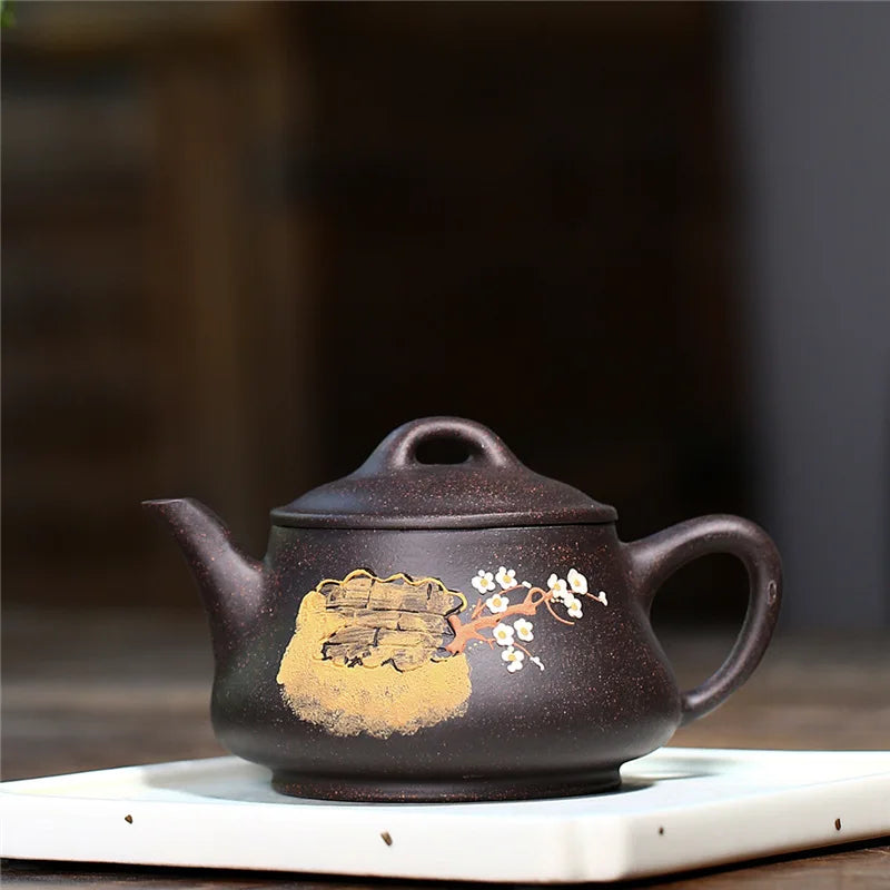 Chinese Authentic Zisha Tea Pots Yixing Purple Clay Teapot Famous Handmade Xishi Tea Pot Customized Kung Fu Teaware Set Kettle