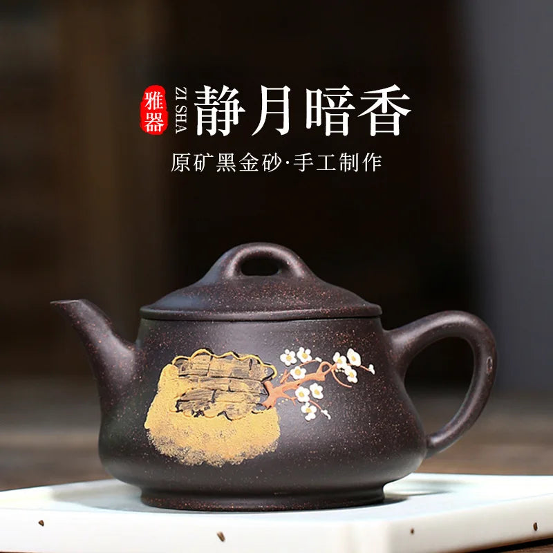 Chinese Authentic Zisha Tea Pots Yixing Purple Clay Teapot Famous Handmade Xishi Tea Pot Customized Kung Fu Teaware Set Kettle