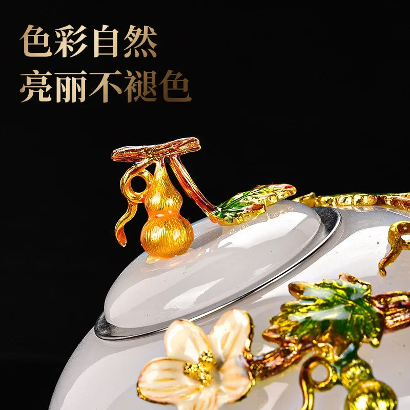 Chinese Enamel Glazed Teapot Office Teapot White Porcelain Jade Teapot Kungfu Tea Set Accessories Single Pot Tea Dispenser