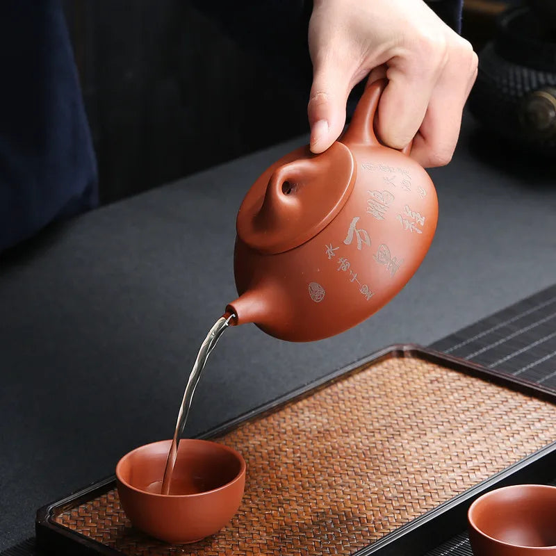 Chinese Handmade Purple Clay Teapot Yixing Zisha Tea Kettle Teaware Set Home Use Tea Set Kung Fu Tea Pots Set