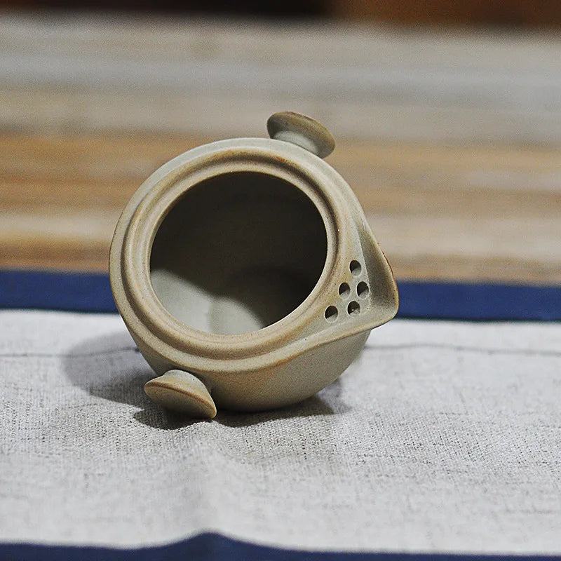 Chinese Kung Fu Tea Set 1 Teapot 1 Teacups Travel Ceramic Pottery Tea Cups for Teaware Outdoor Tea Cups of Tea Ceremony