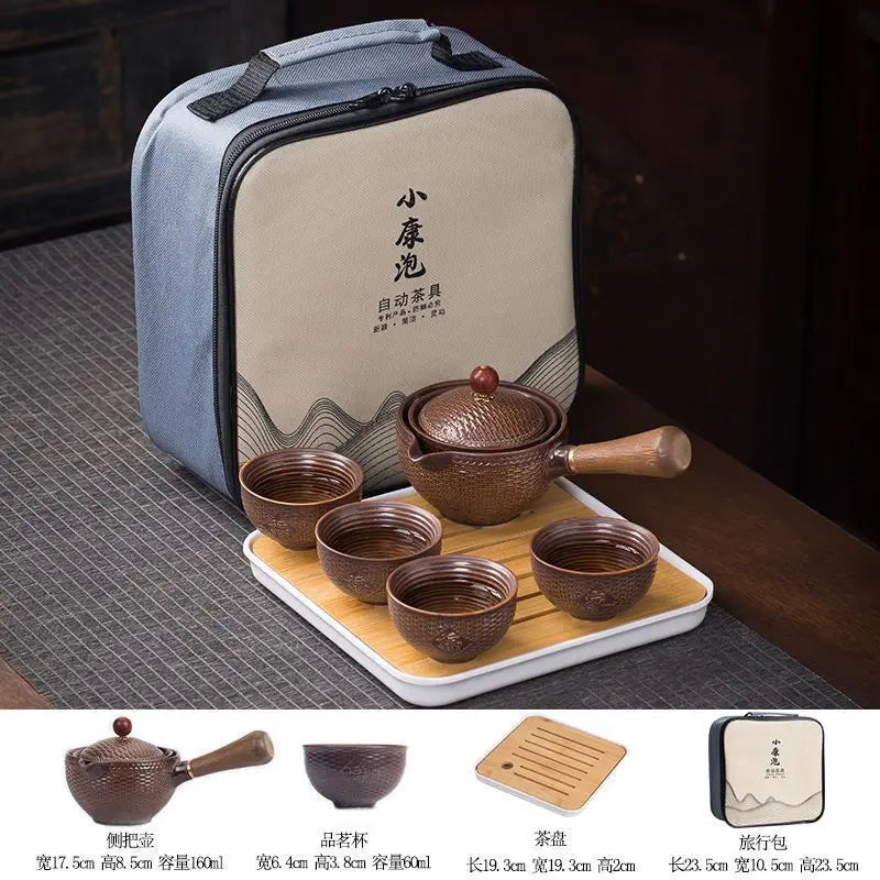 Chinese Kung Fu Tea Set Traveling Tea Set Ceramic Portable Tea Set Complete Set Teapot Brewer Tea Maker Infuser