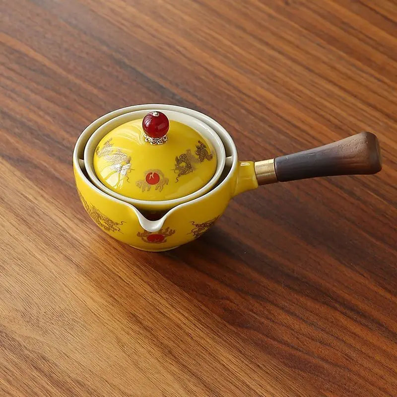 Chinese Kung Fu Tea Set Traveling Tea Set Ceramic Portable Tea Set Complete Set Teapot Brewer Tea Maker Infuser